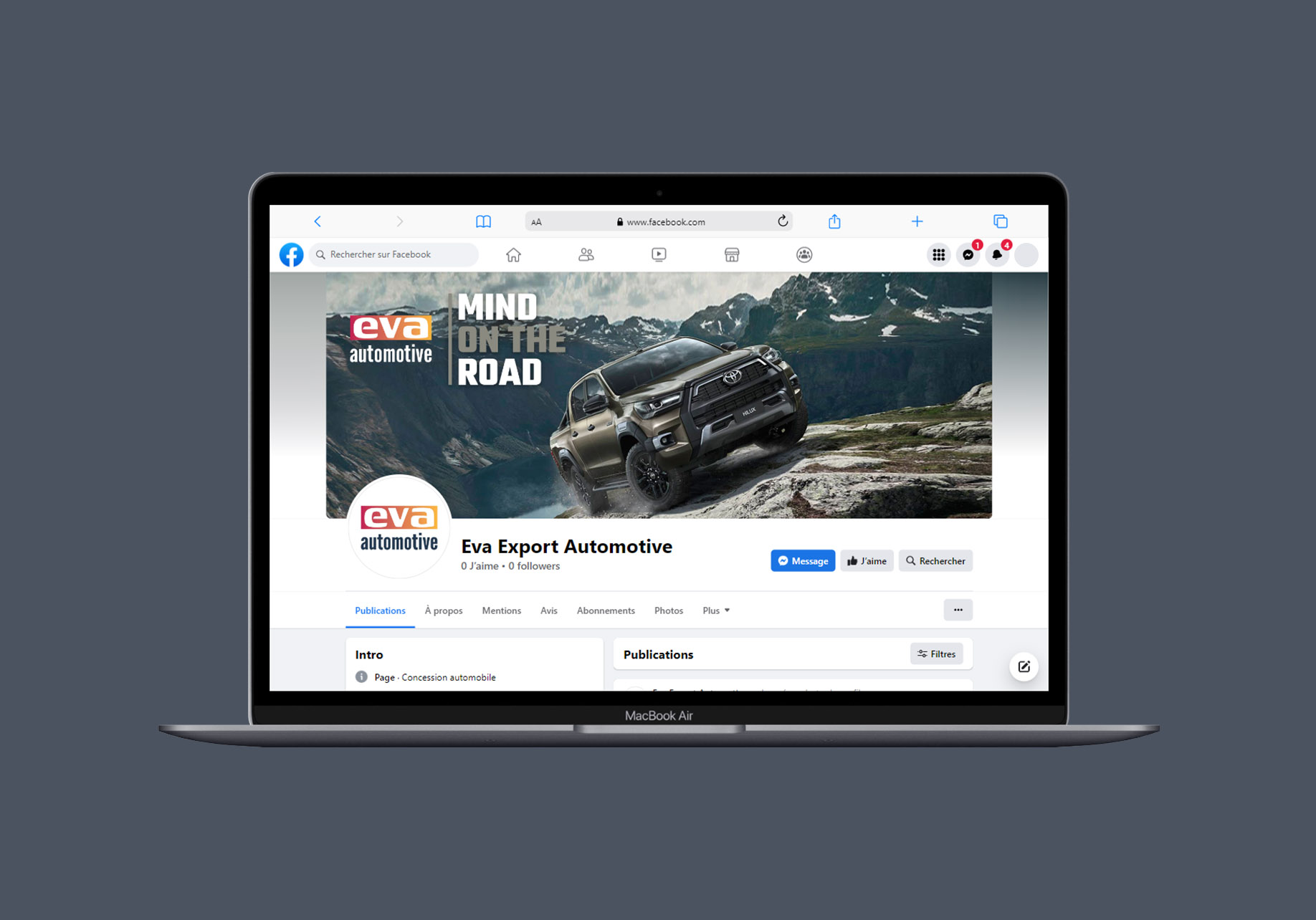 2022-07 Balloo Web Agency – Couverture Facebook Eva Automotive