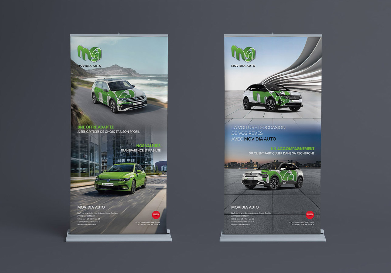 2022-08 Balloo Web Agency – Création de 2 Roll ups Movidia Auto